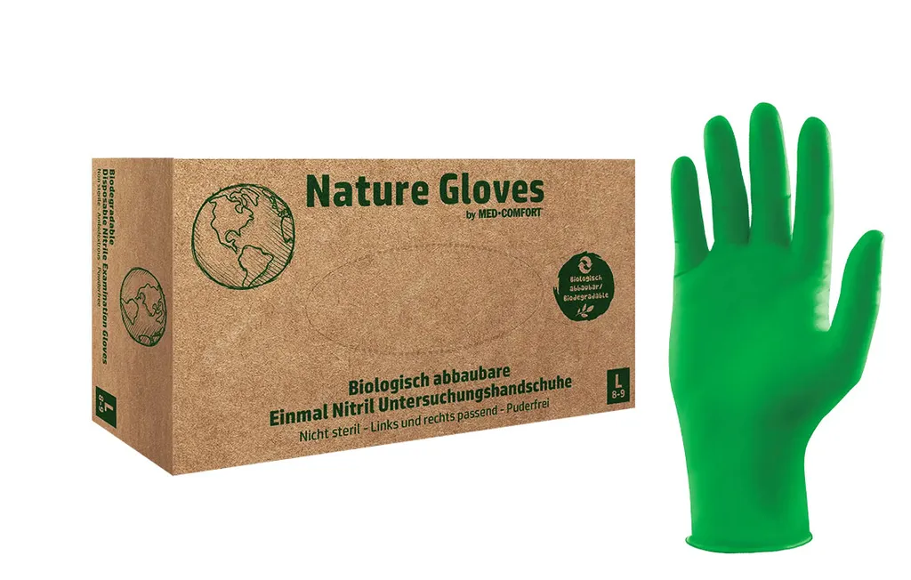 AMPri Nature Glove Biologisch abbaubare Nitrilhandschuhe Unisexgröße: XS